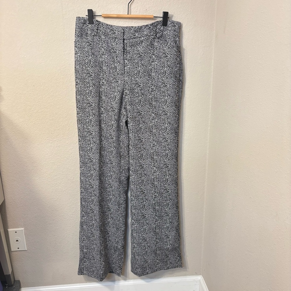 White House Black Market Patterned Trousers Size 8R